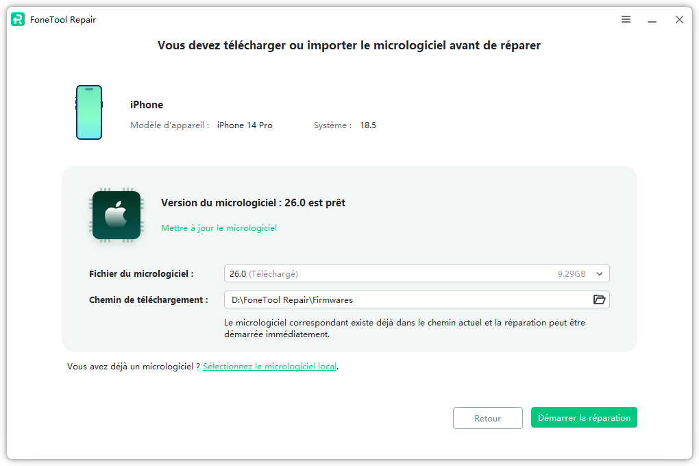 PC to iPhone Start Transfer