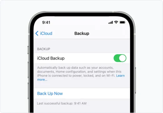 iCloud Transfer iPhone Data to iPhone Step 1