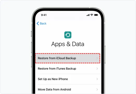iCloud Transfer iPhone Data to iPhone Step 4