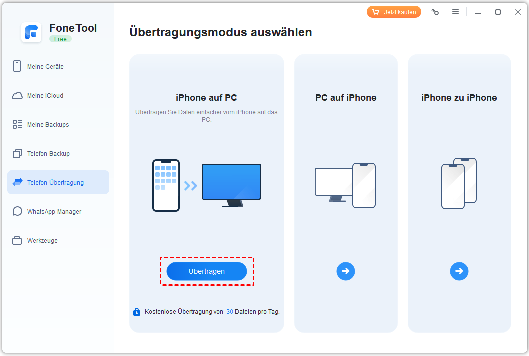 FoneTool iPhone to iPhone