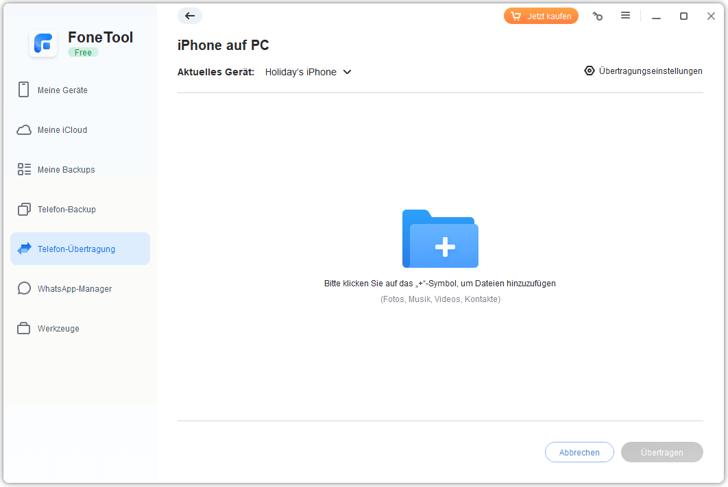 iPhone to iPhone Start Transfer