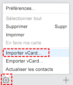 Importer vCard sur iCloud