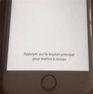 Appuyer sur le bouton principal pour mettre à niveau