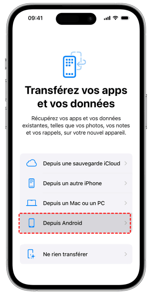 Migrer des données depuis Android