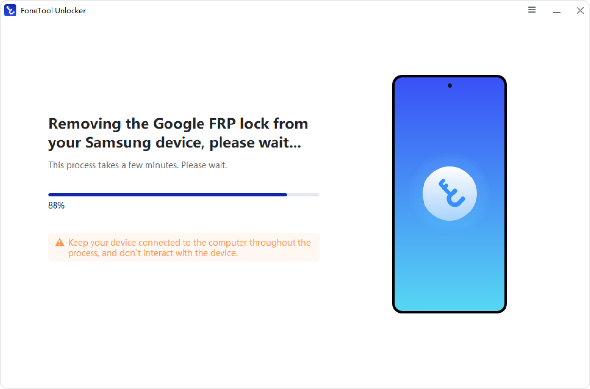 Samsung FRP unlock completed screen