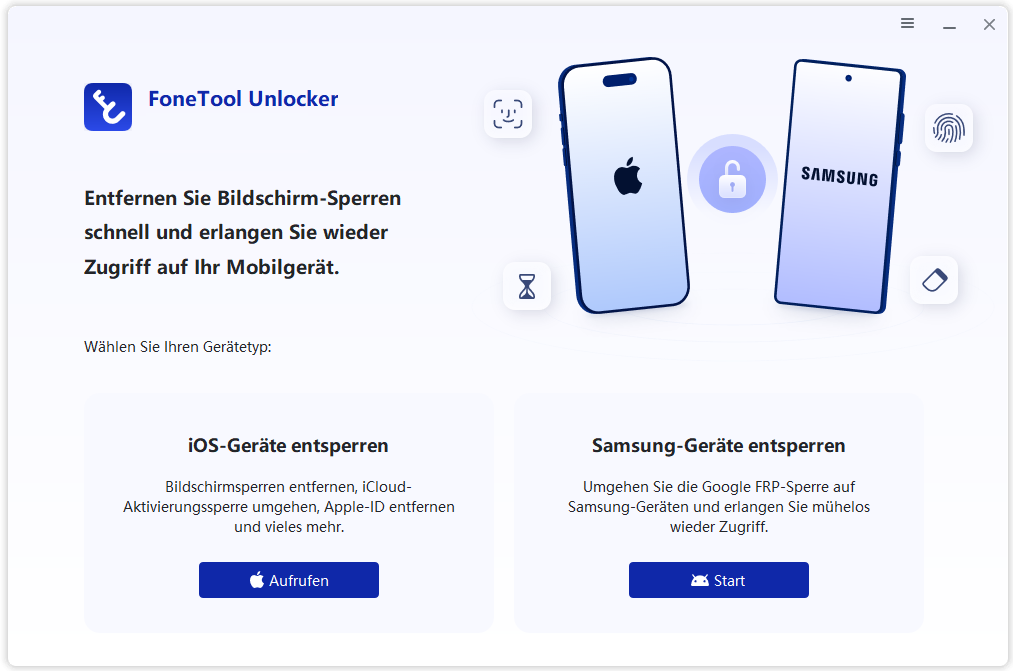 FoneTool Unlocker step 1 screen