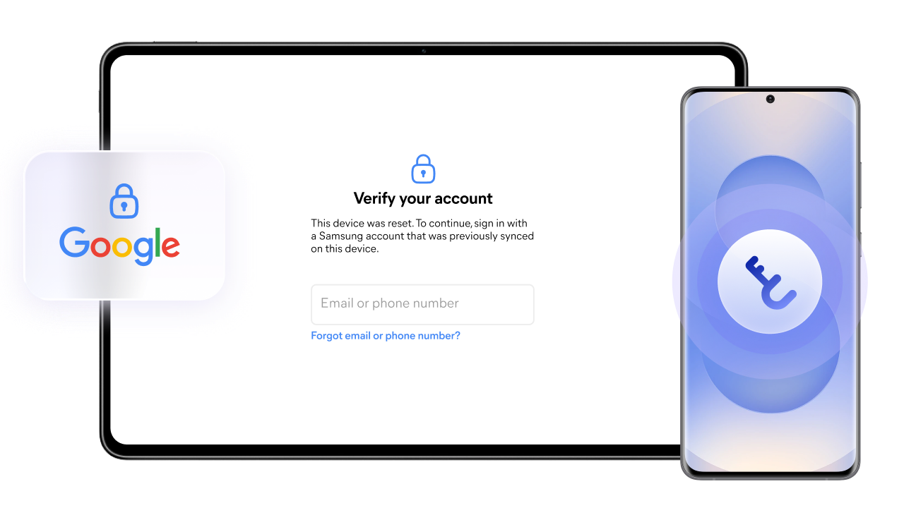 Samsung Google account verification screen