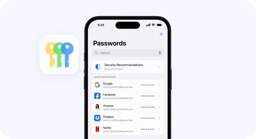 Saved password management