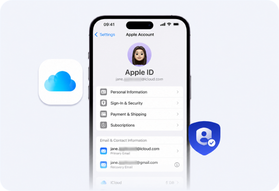 Apple ID and email information