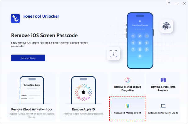 Password Management scanning steps