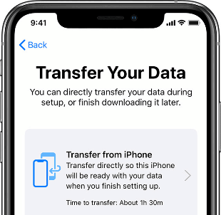 Select Transfer from iPhone Select Transfer from iPhone