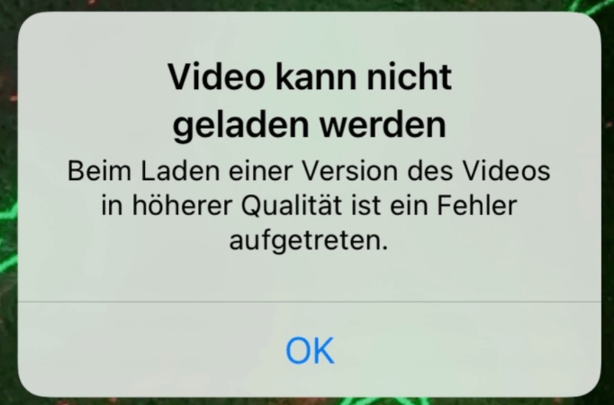 Videos werden nicht von iCloud heruntergeladen
