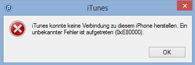 iTunes Fehler