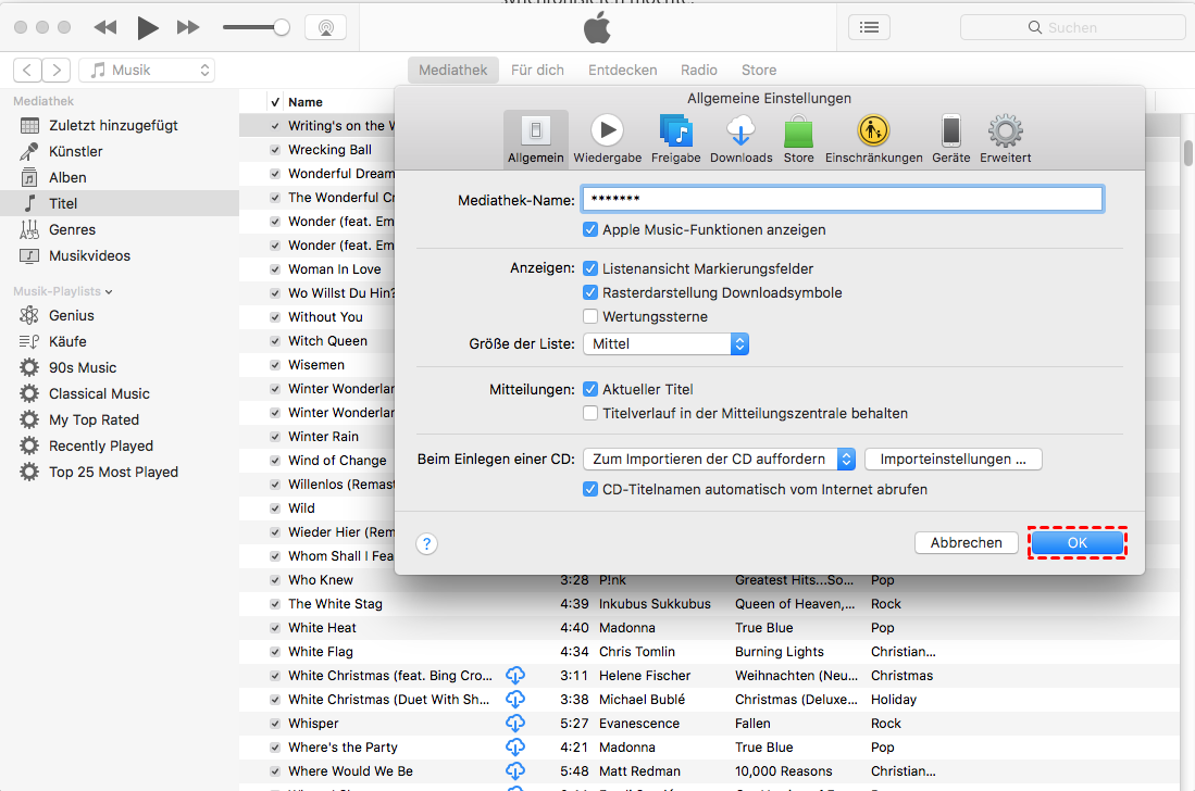iCloud-Mediathek unter iTunes aktivieren