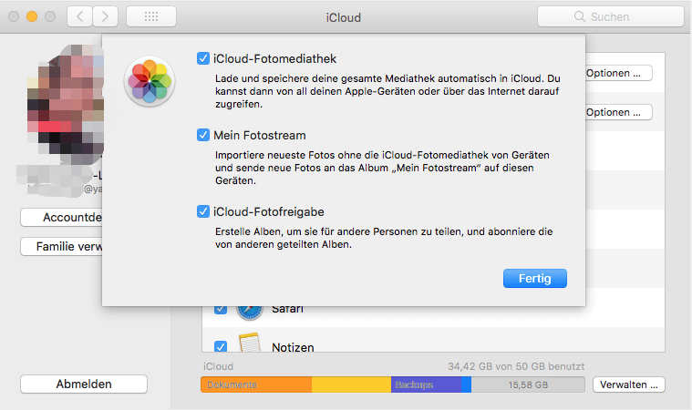 iCloud-Fotos in Mac
