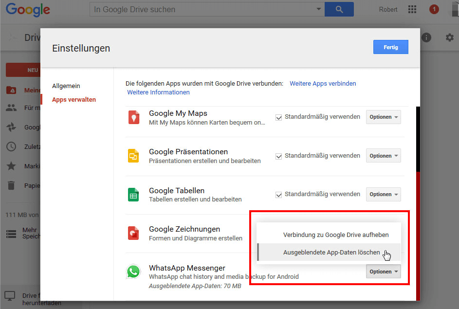 Google Drive zugreifen