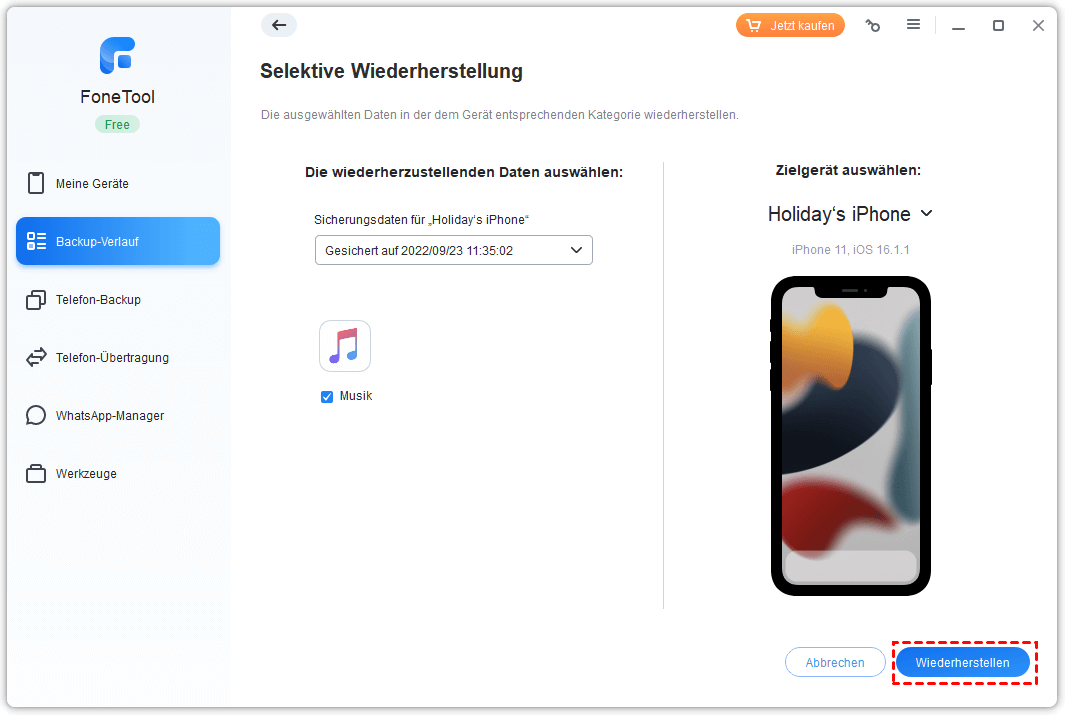 Backups wiederherstellen ohne iTunes