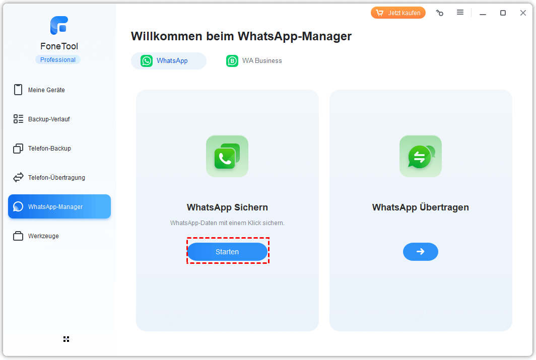 WhatsApp-Backup erstellen ohne iTunes