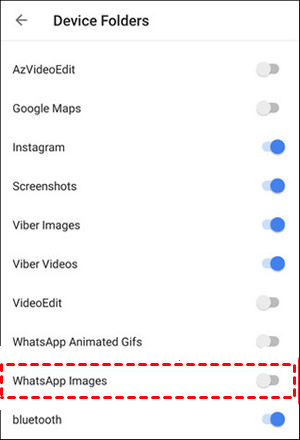 Select WhatsApp Images