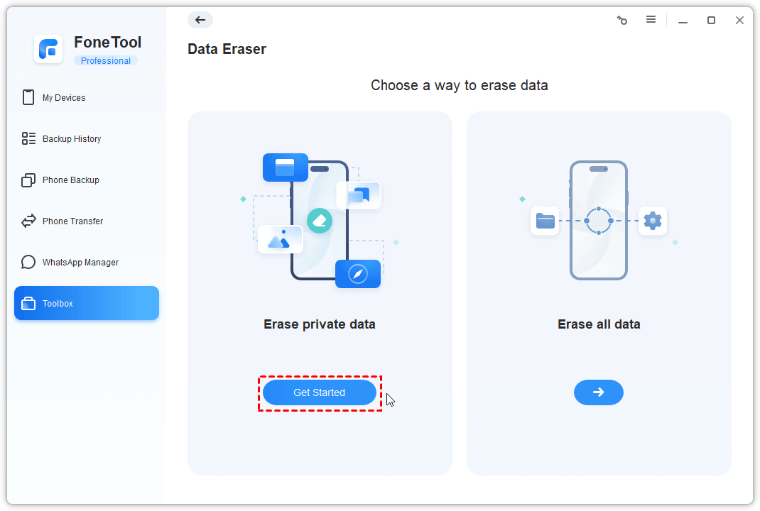 erase private data