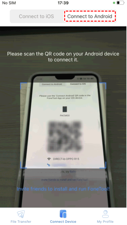 scan code to connect android