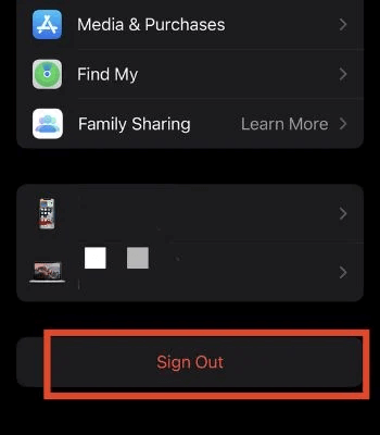 sign out iCloud account