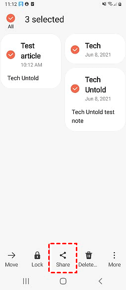 share notes between iphone and android