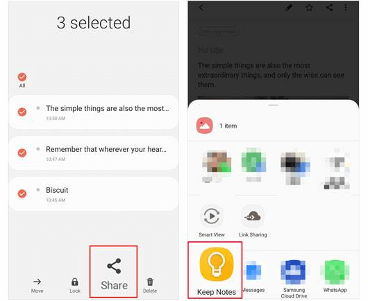 save notes to google keep