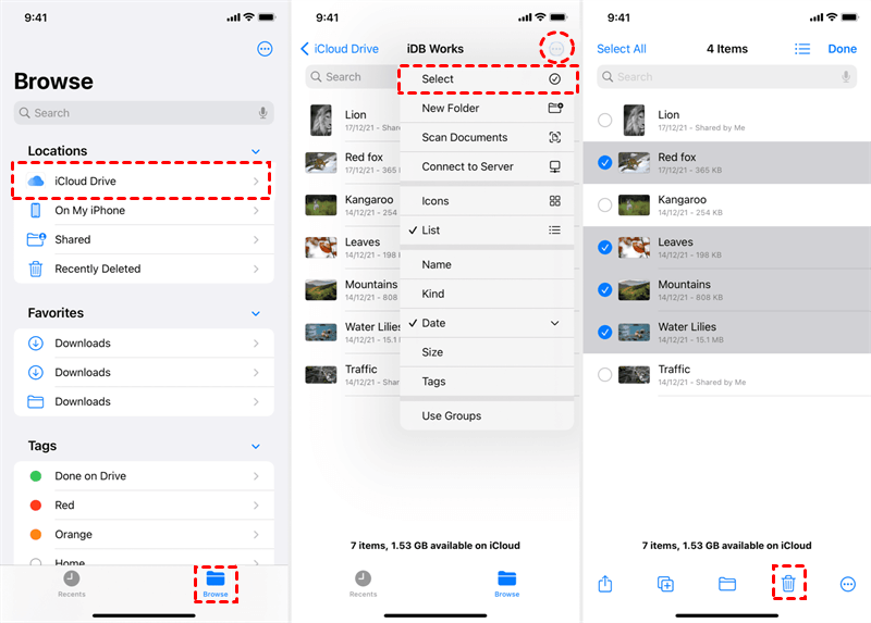 Delete Files from iCloud on iPhone/iPad