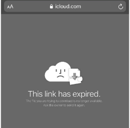 expired icloud links