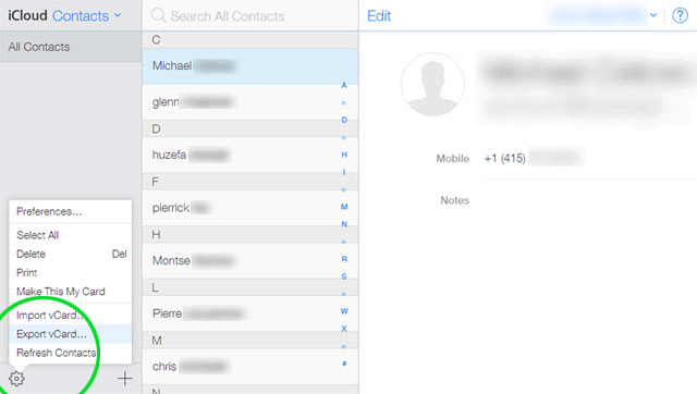 sync icloud contacts on android