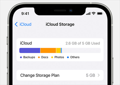 Check iCloud storage