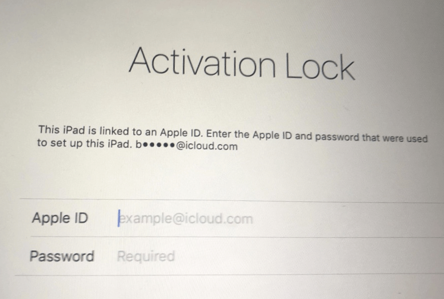 this ipad is linked to apple id