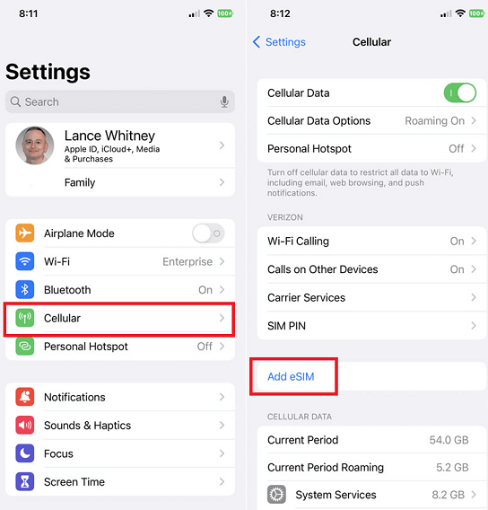 how to activate esim on iphone 15