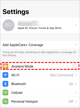 Disable Airplane Mode