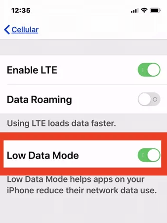 low data mode