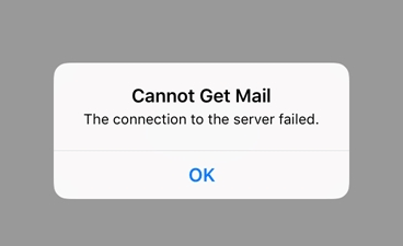 mail cannot connect to server