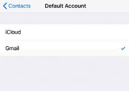 set contacts default account