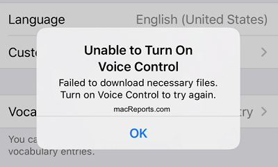 iphone voice control not working