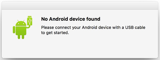 no android device found