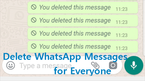 Удалить сообщения WhatsApp для всех
