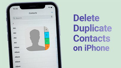delete duplicate contacts on iPhone