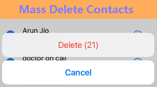 Mass delete contacts on iPhone