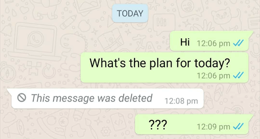 See deleted messages on WhatsApp