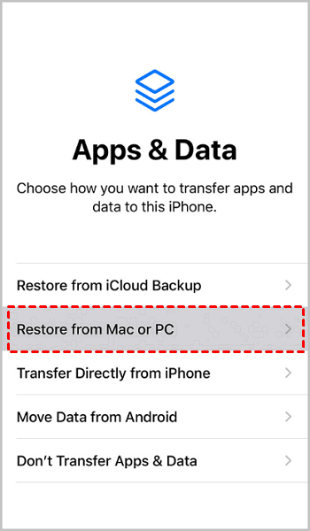 Restore from Mac or PC