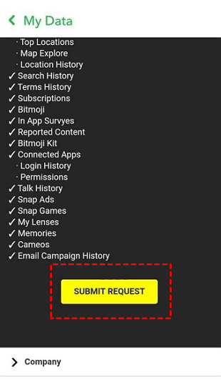 Click SUBMIT REQUEST