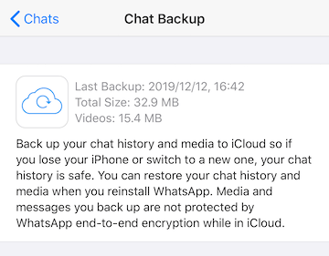 Check WhatsApp backup