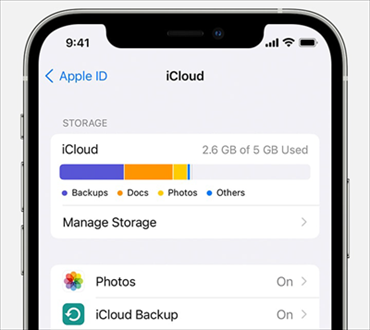 Check the iCloud Free Storage