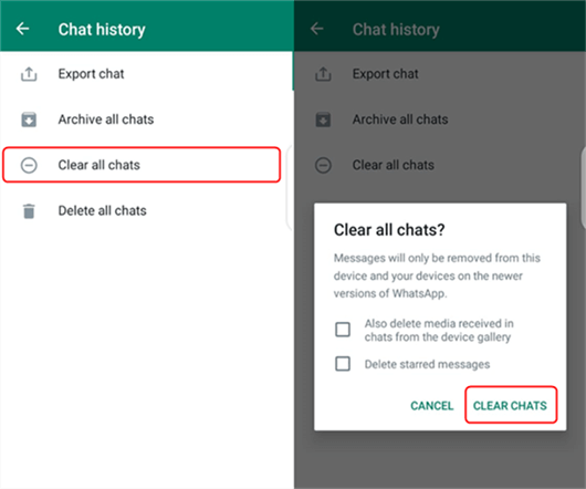 Clear all chats Android
