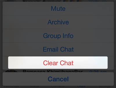 clear group chat